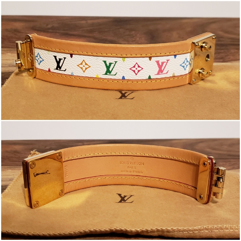 $895 Louis Vuitton Multicolor Monogram Cuff
